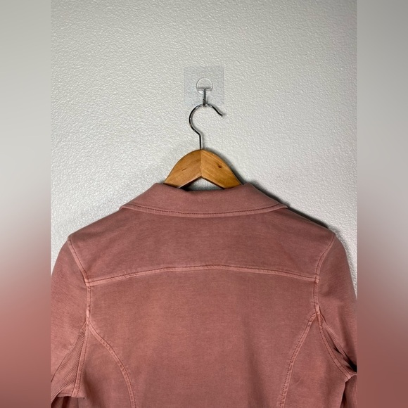 Anthropologie Marrakech Moto zip snap jacket coat dusty rose pink size S H25 - Picture 6 of 8